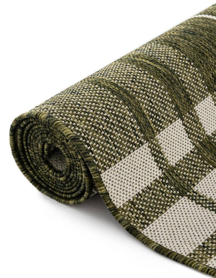 Detail image of 10' x 10' Easy-Clean Checkered Indoor / Outdoor Square Rug