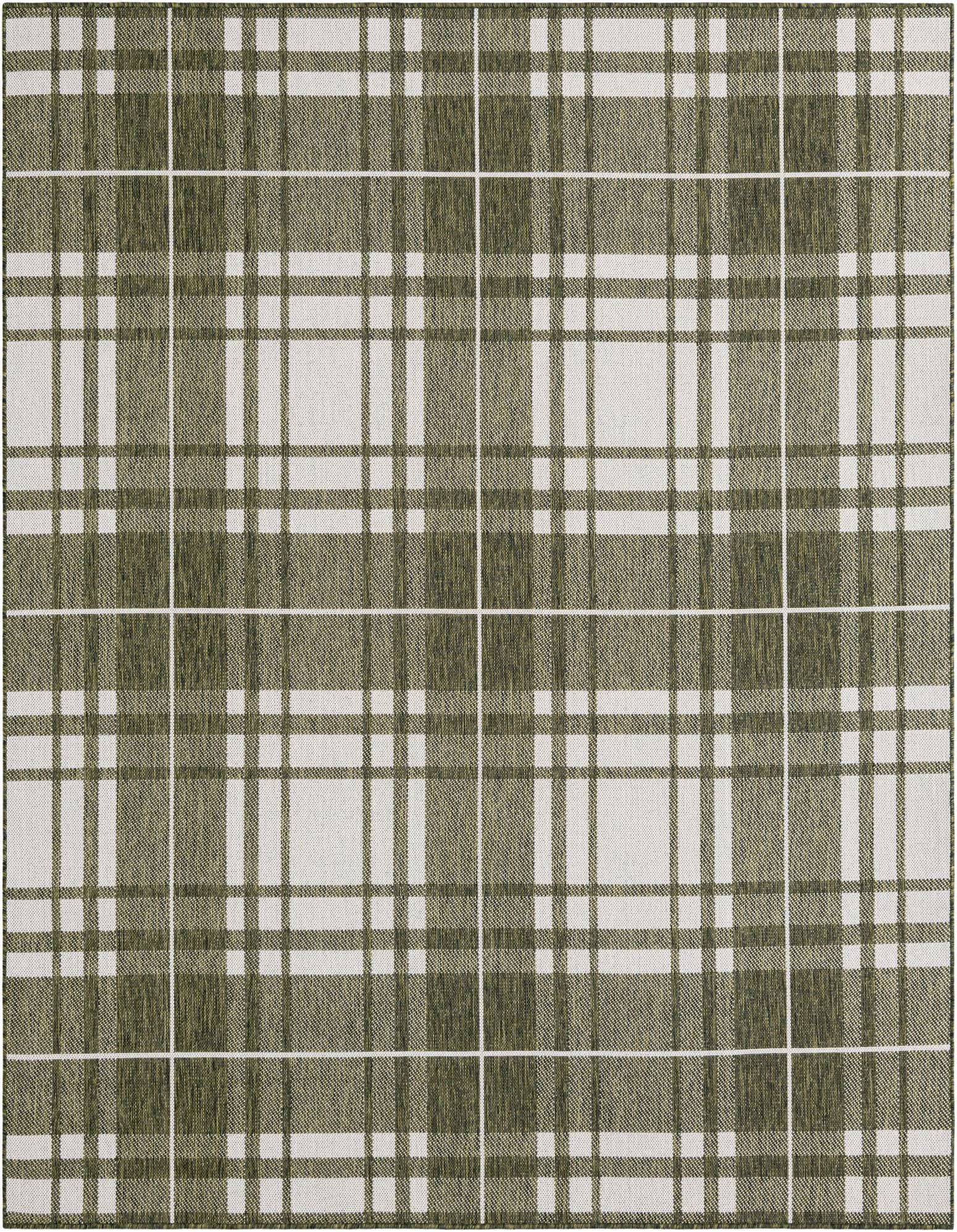 7' 10 x 7' 10 Easy-Clean Checkered Indoor / Outdoor Square Rug