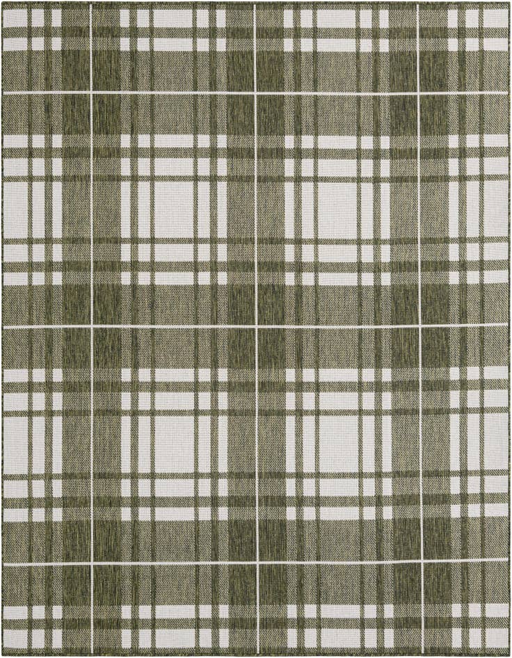 Detail image of 7' 10 x 7' 10 Easy-Clean Checkered Indoor / Outdoor Square Rug