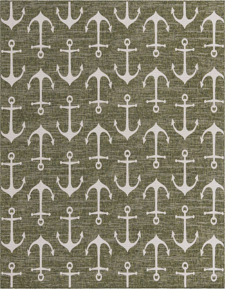 Detail image of 10' x 10' Easy-Clean Coastal Indoor / Outdoor Square Rug