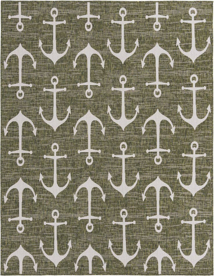 Detail image of 7' 10 x 7' 10 Easy-Clean Coastal Indoor / Outdoor Square Rug