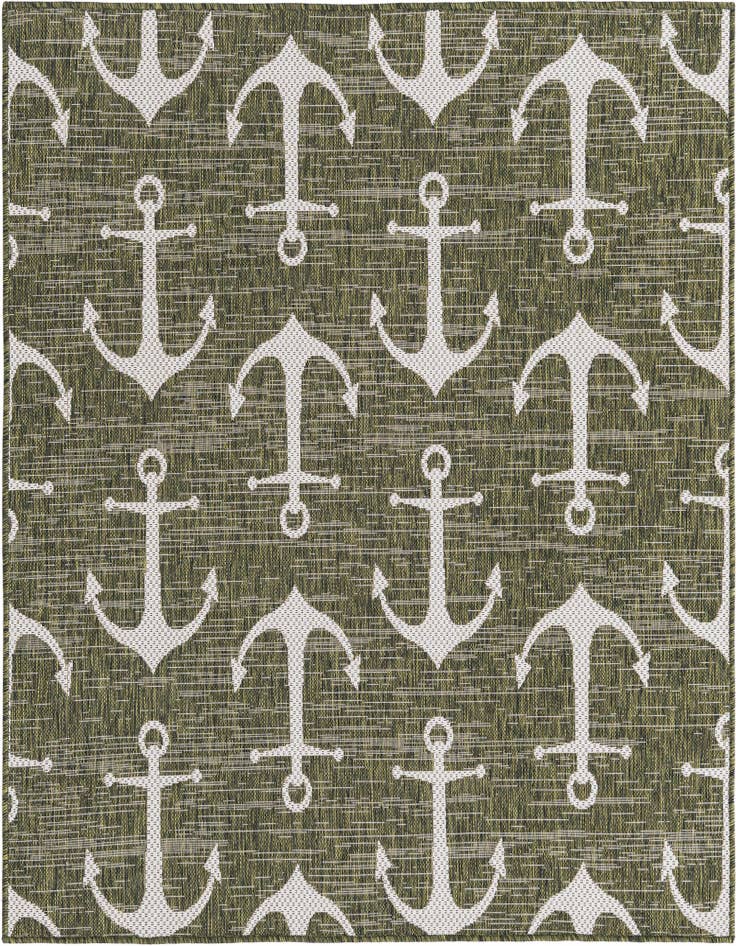Detail image of 5' 3 x 5' 3 Easy-Clean Coastal Indoor / Outdoor Square Rug
