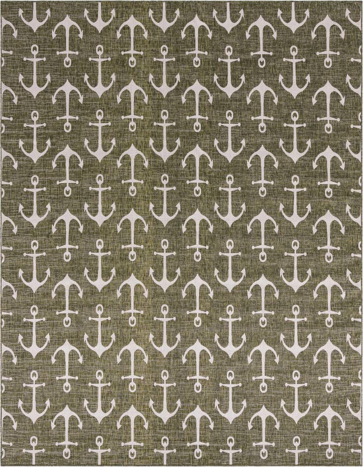 Detail image of 13' x 13' Easy-Clean Coastal Indoor / Outdoor Square Rug