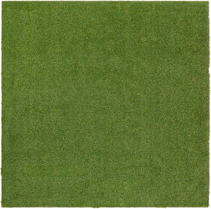 Detail image of 10' x 10' Easy-Clean Grass Indoor / Outdoor Square Rug