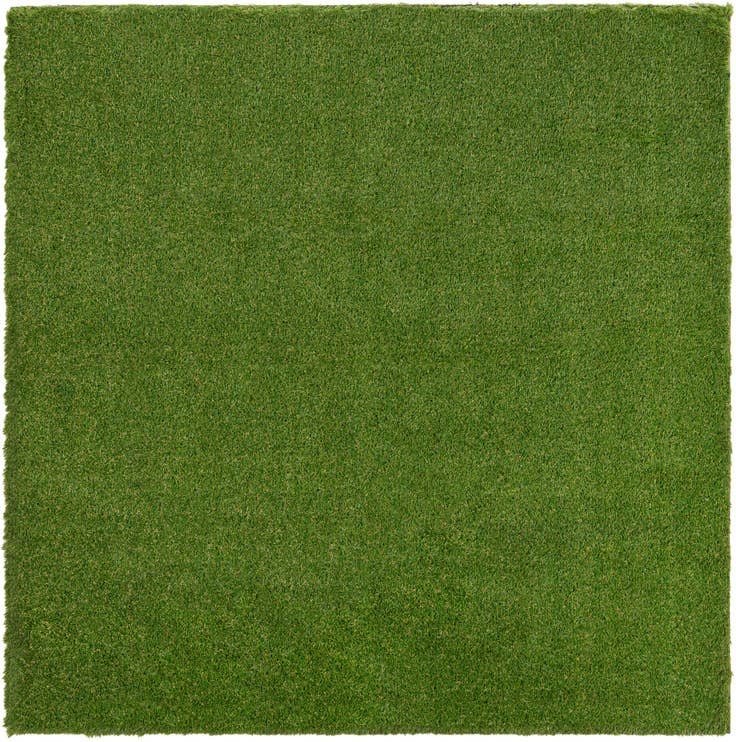 Detail image of 12' x 12' Easy-Clean Grass Indoor / Outdoor Square Rug