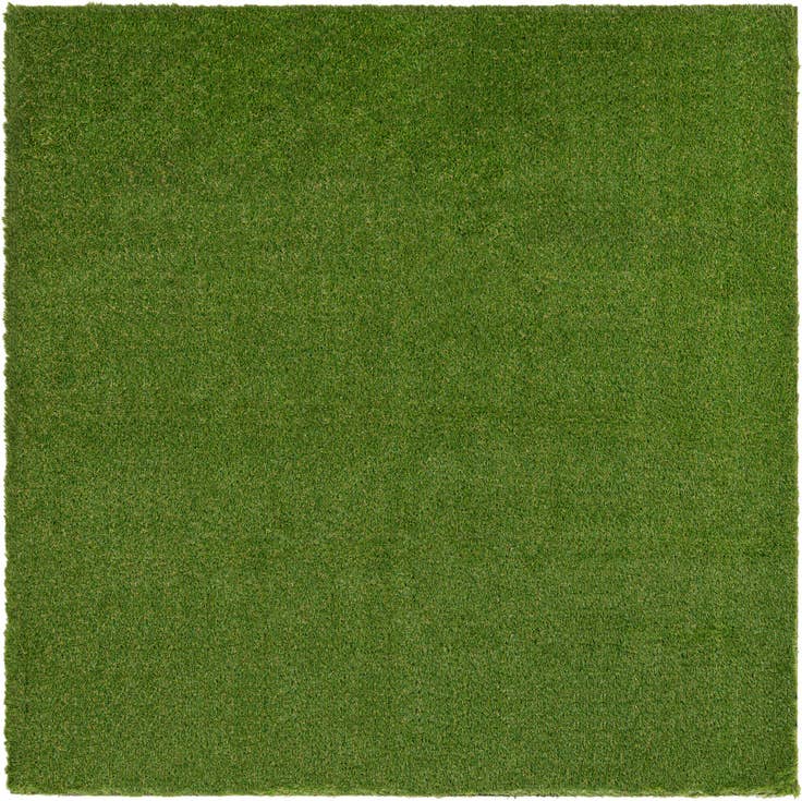 Detail image of 13' x 13' Easy-Clean Grass Indoor / Outdoor Square Rug