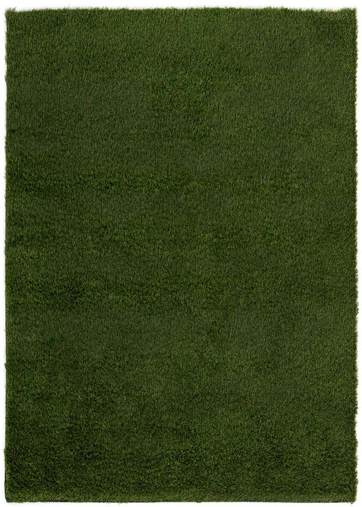 5' 3 x 5' 3 Easy-Clean Grass Indoor / Outdoor Square Rug