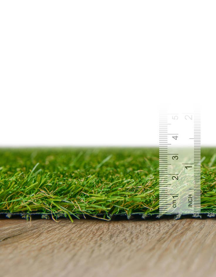 Detail image of 4' x 4'  Washable Grass Indoor / Outdoor Square Rug