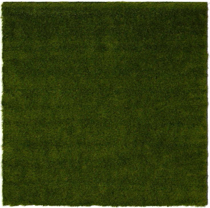 Detail image of 4' x 4' Easy-Clean Grass Indoor / Outdoor Square Rug