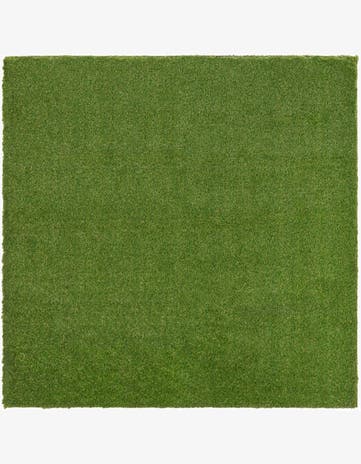 7' 10 x 7' 10 Easy-Clean Grass Indoor / Outdoor Square Rug