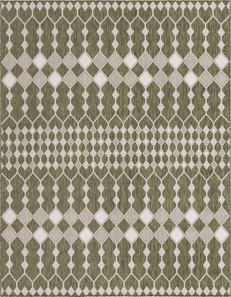 Detail image of 10' x 10' Easy-Clean Lattice Indoor / Outdoor Square Rug