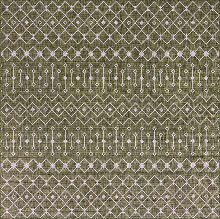 10' 8 x 10' 8 Easy-Clean Lattice Indoor / Outdoor Square Rug