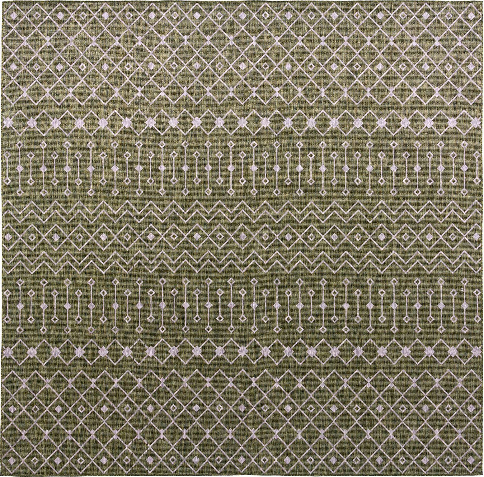 13' x 13' Easy-Clean Lattice Indoor / Outdoor Square Rug