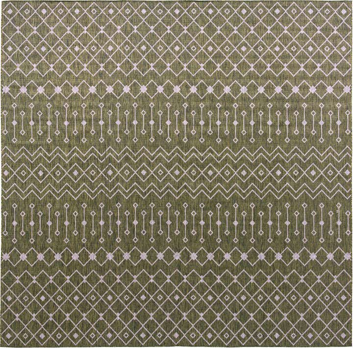 13' x 13' Easy-Clean Lattice Indoor / Outdoor Square Rug