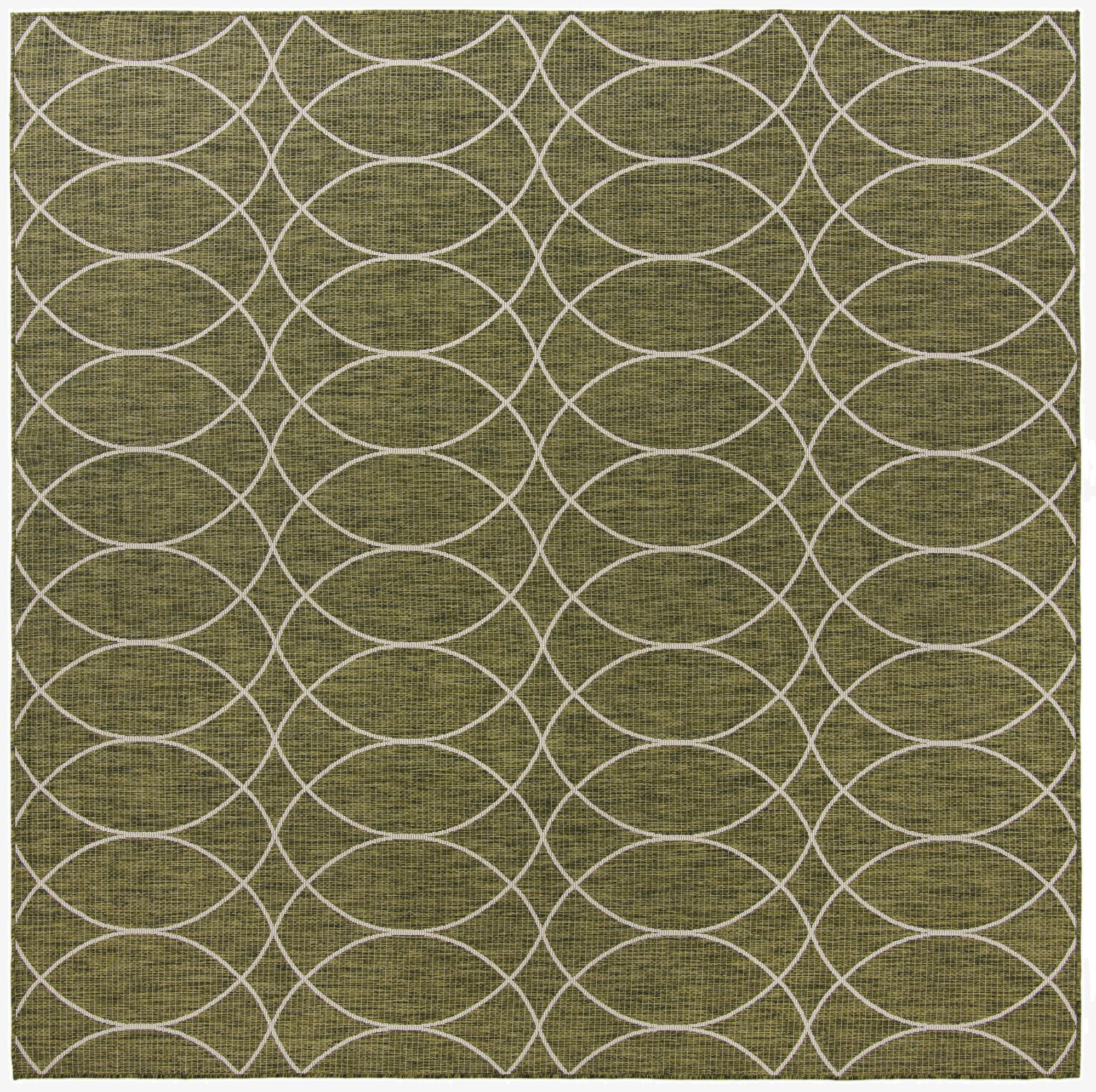 10' x 10' Washable Lattice Indoor / Outdoor Square Rug
