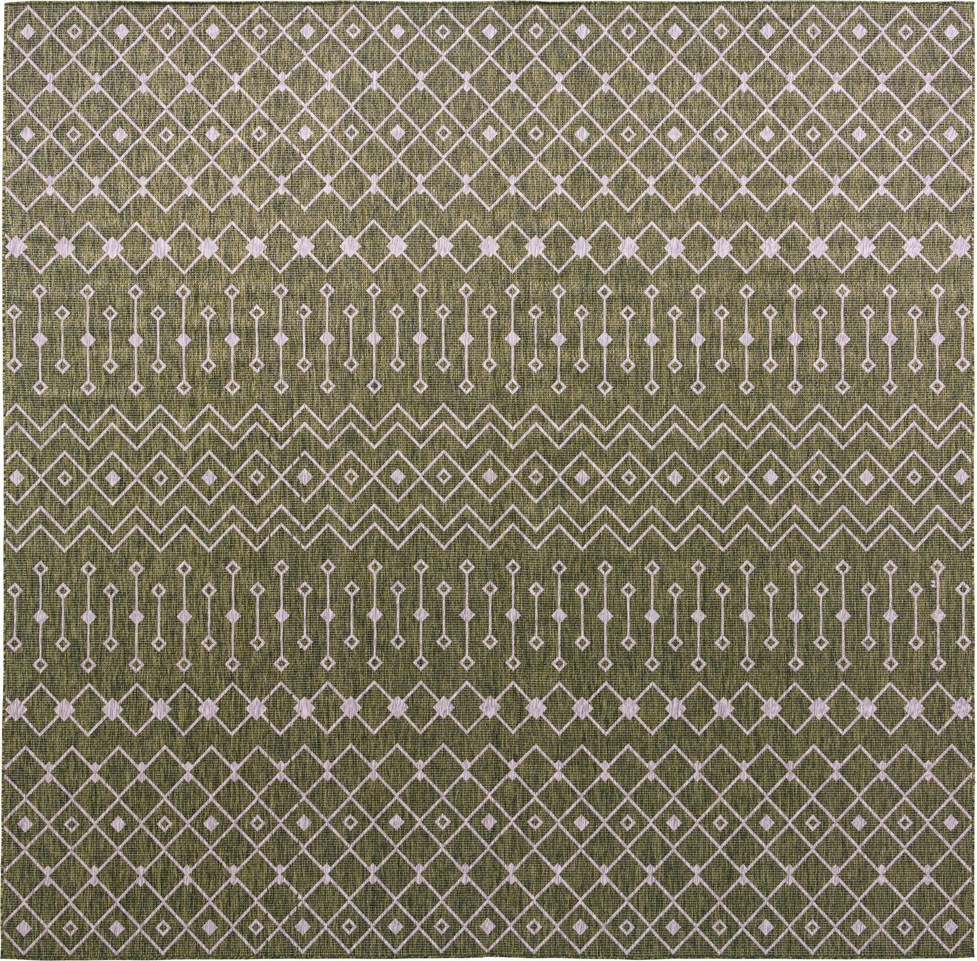 400cm x 400cm  Washable Lattice Indoor / Outdoor Square Rug