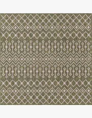 5' 3 x 5' 3 Easy-Clean Lattice Indoor / Outdoor Square Rug