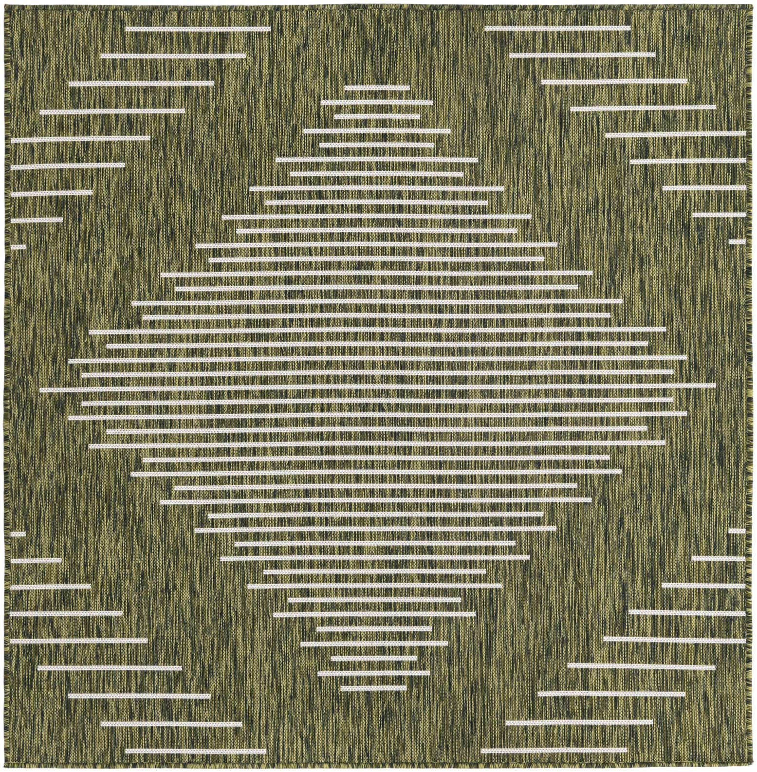 5' 3 x 5' 3 Easy-Clean Modern Indoor / Outdoor Square Rug