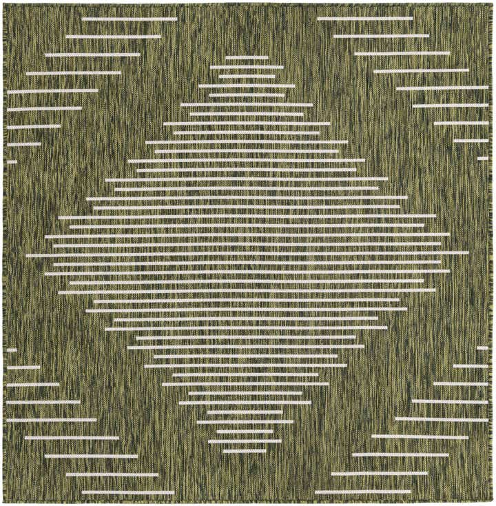 5' 3 x 5' 3 Easy-Clean Modern Indoor / Outdoor Square Rug