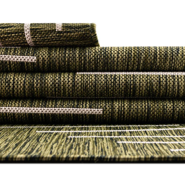 Detail image of 13' x 13' Easy-Clean Modern Indoor / Outdoor Square Rug