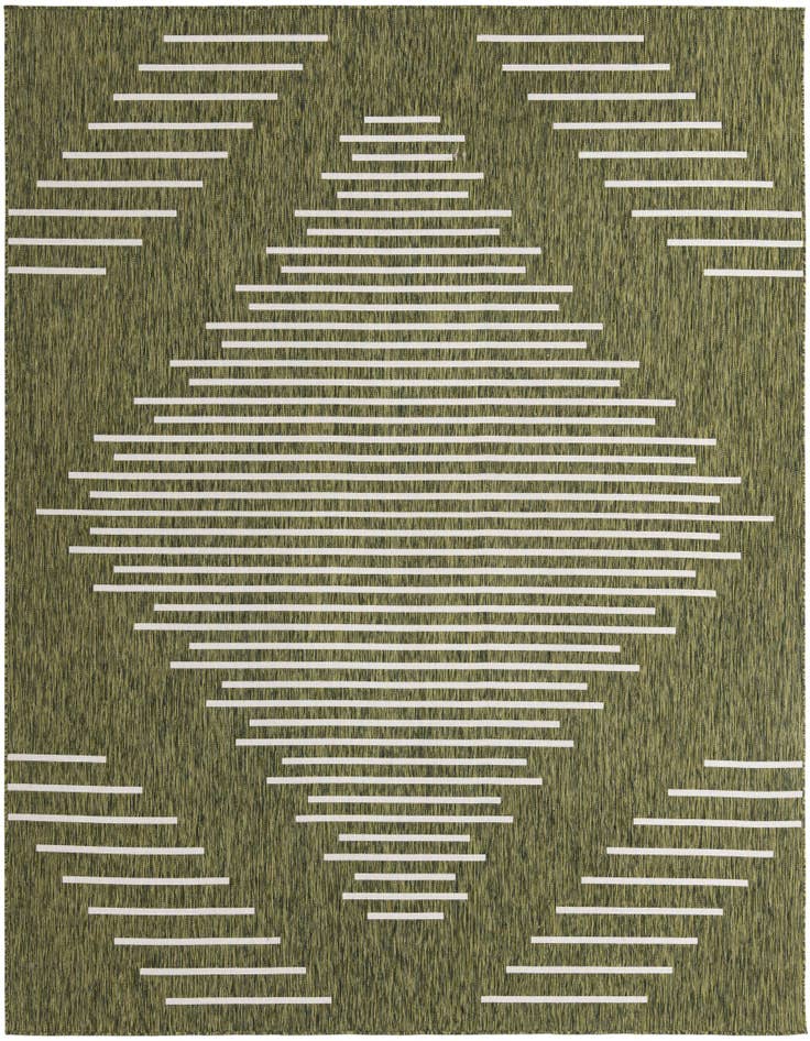 Detail image of 10' 8 x 10' 8 Easy-Clean Modern Indoor / Outdoor Square Rug