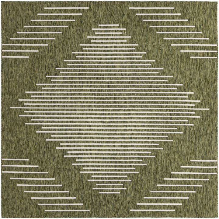 10' 8 x 10' 8 Easy-Clean Modern Indoor / Outdoor Square Rug