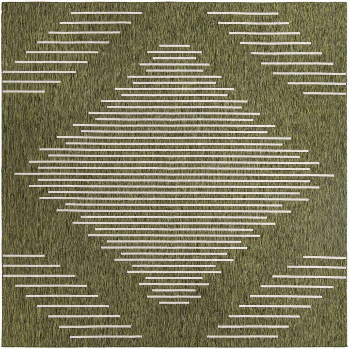 13' x 13' Easy-Clean Modern Indoor / Outdoor Square Rug