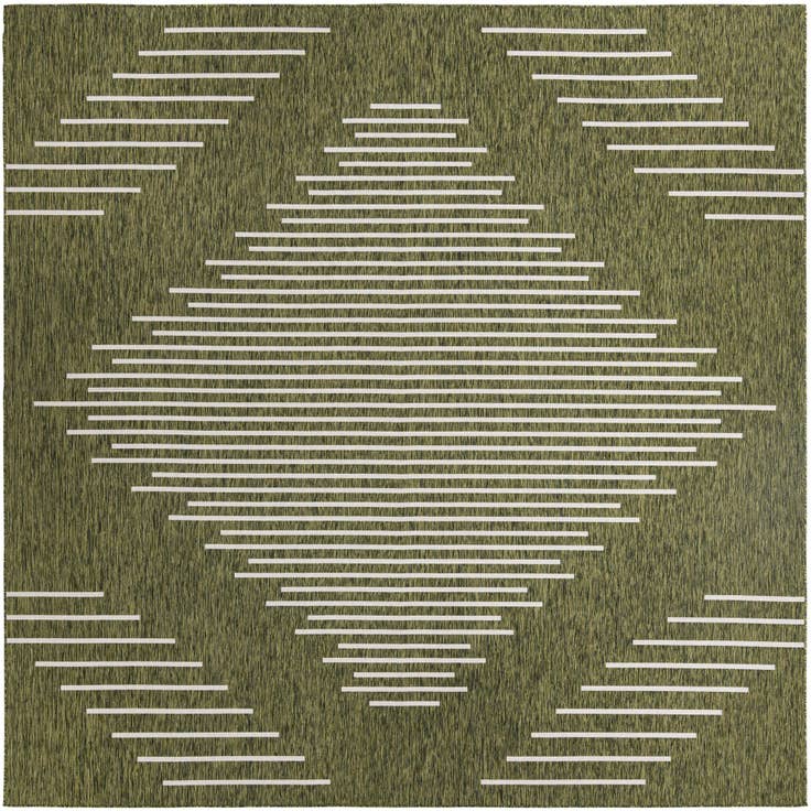 Detail image of 13' x 13' Easy-Clean Modern Indoor / Outdoor Square Rug