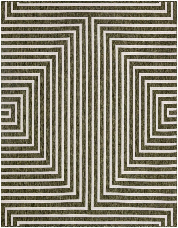 Detail image of 10' x 10' Easy-Clean Modern Indoor / Outdoor Square Rug