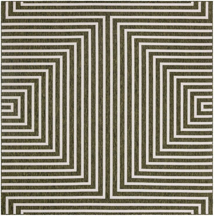 Detail image of 10' x 10' Easy-Clean Modern Indoor / Outdoor Square Rug