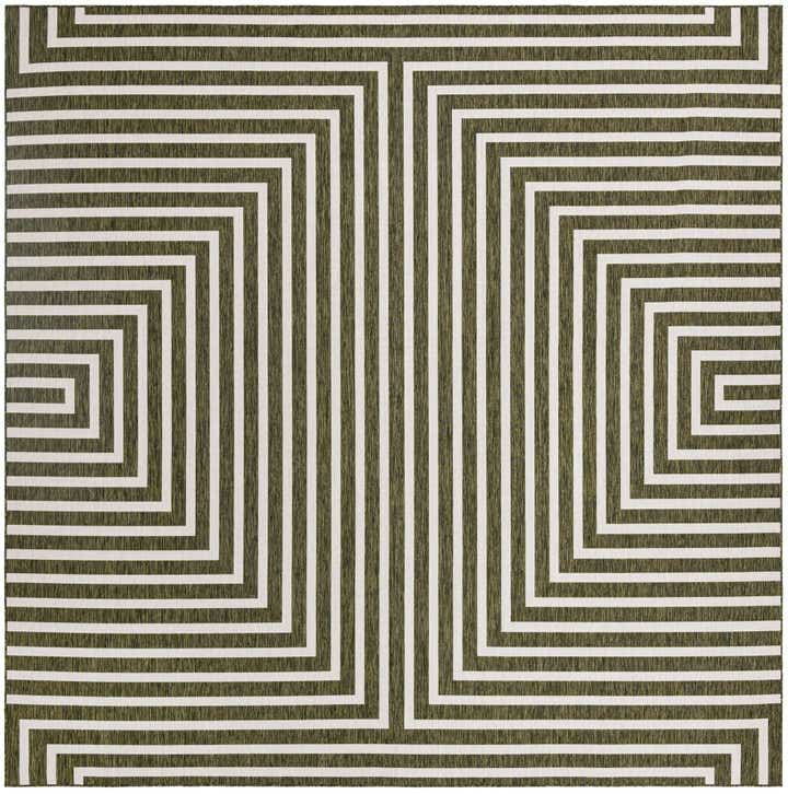 12' x 12' Easy-Clean Modern Indoor / Outdoor Square Rug