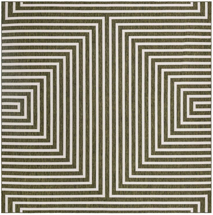 Detail image of 12' x 12' Easy-Clean Modern Indoor / Outdoor Square Rug