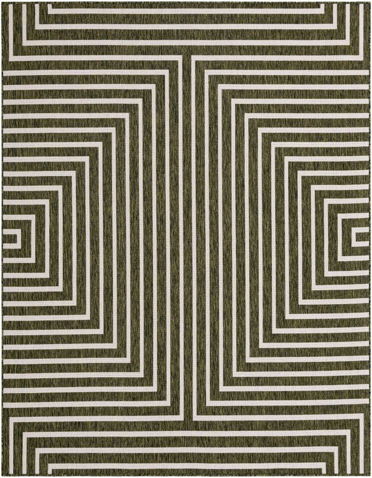 Detail image of 7' 10 x 7' 10 Easy-Clean Modern Indoor / Outdoor Square Rug