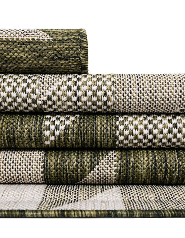 Detail image of 10' x 10' Easy-Clean Modern Indoor / Outdoor Square Rug