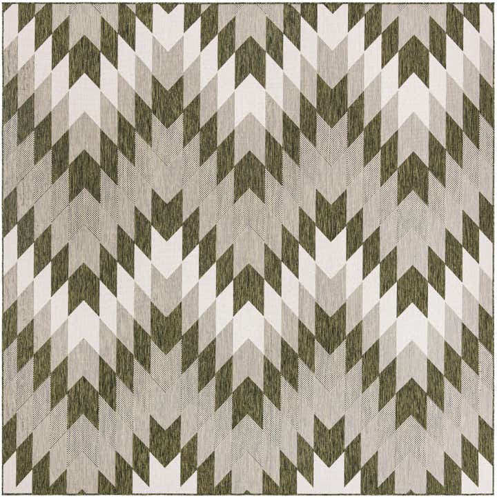 10' x 10' Easy-Clean Modern Indoor / Outdoor Square Rug