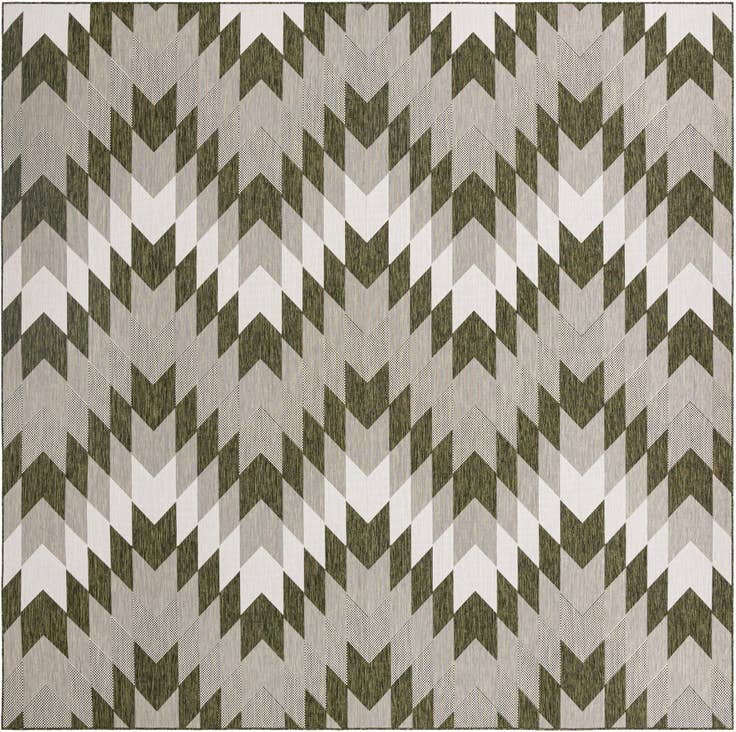 Detail image of 12' x 12' Easy-Clean Modern Indoor / Outdoor Square Rug
