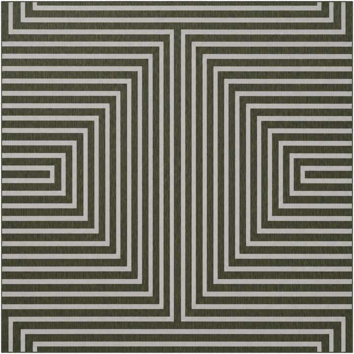 13' x 13' Easy-Clean Modern Indoor / Outdoor Square Rug