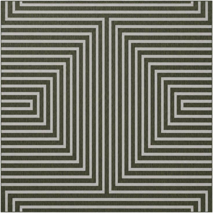 Detail image of 13' x 13' Easy-Clean Modern Indoor / Outdoor Square Rug