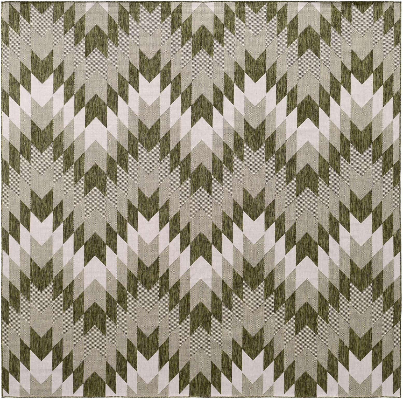 13' x 13' Easy-Clean Modern Indoor / Outdoor Square Rug