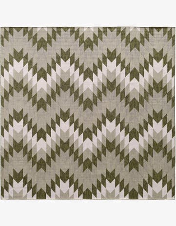 13' x 13' Easy-Clean Modern Indoor / Outdoor Square Rug