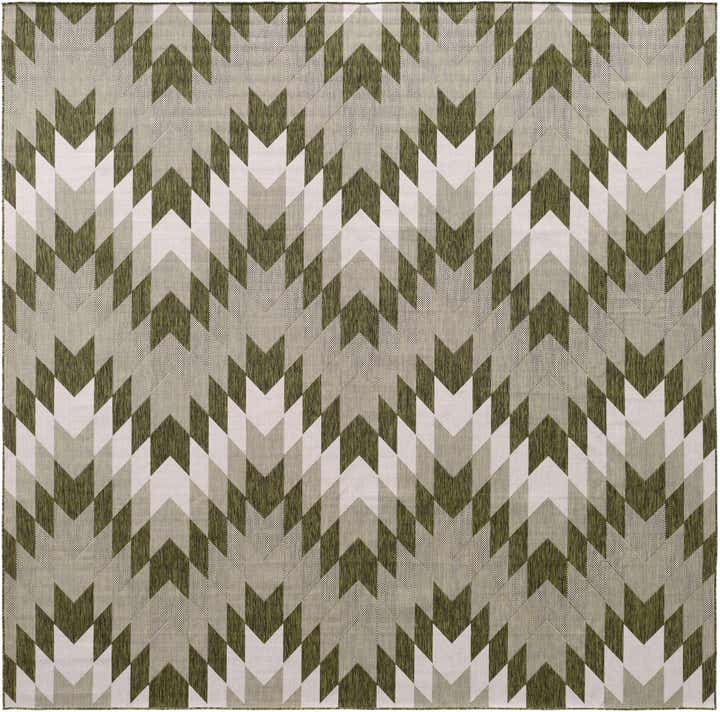 13' x 13' Easy-Clean Modern Indoor / Outdoor Square Rug