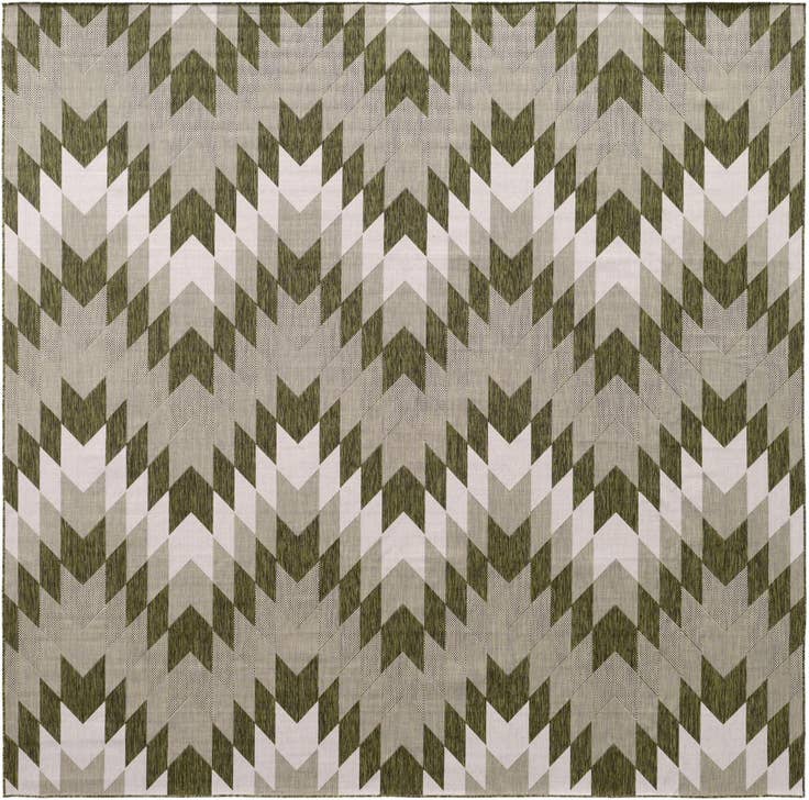 Detail image of 13' x 13' Easy-Clean Modern Indoor / Outdoor Square Rug
