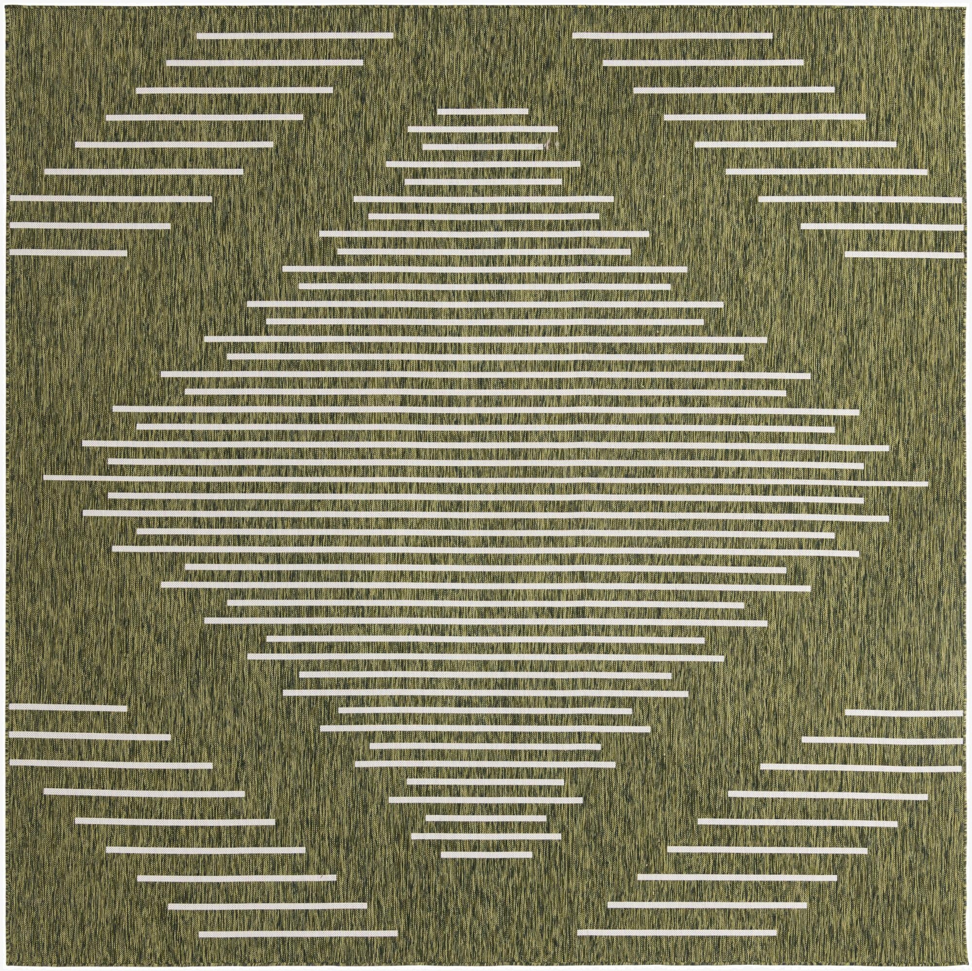 10' 8 x 10' 8  Washable Modern Indoor / Outdoor Square Rug