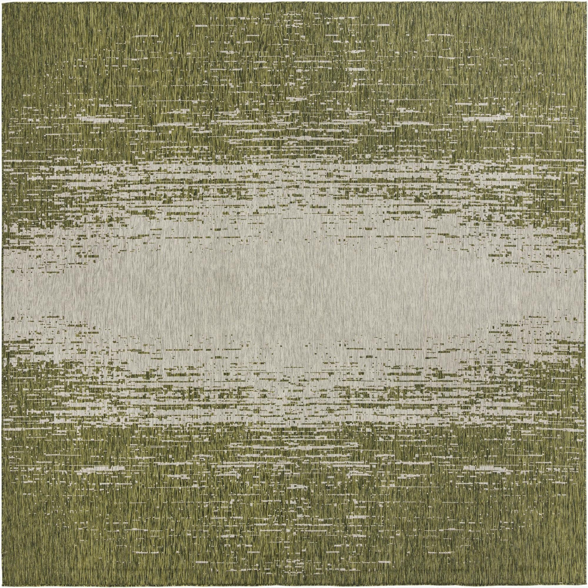 10' 8 x 10' 8  Washable Modern Indoor / Outdoor Square Rug