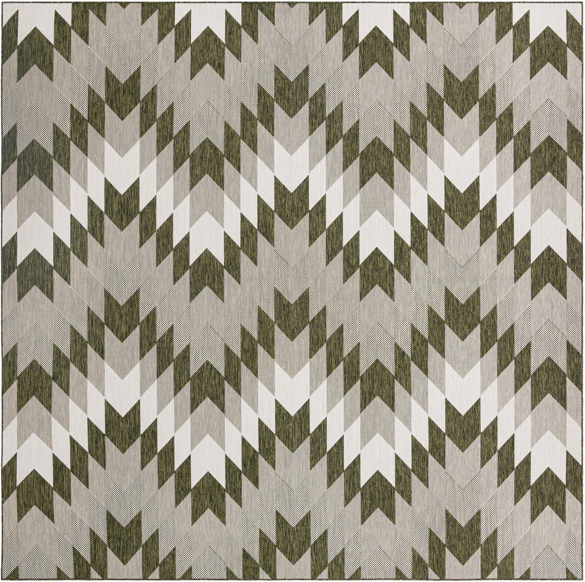 12' x 12'  Washable Modern Indoor / Outdoor Square Rug