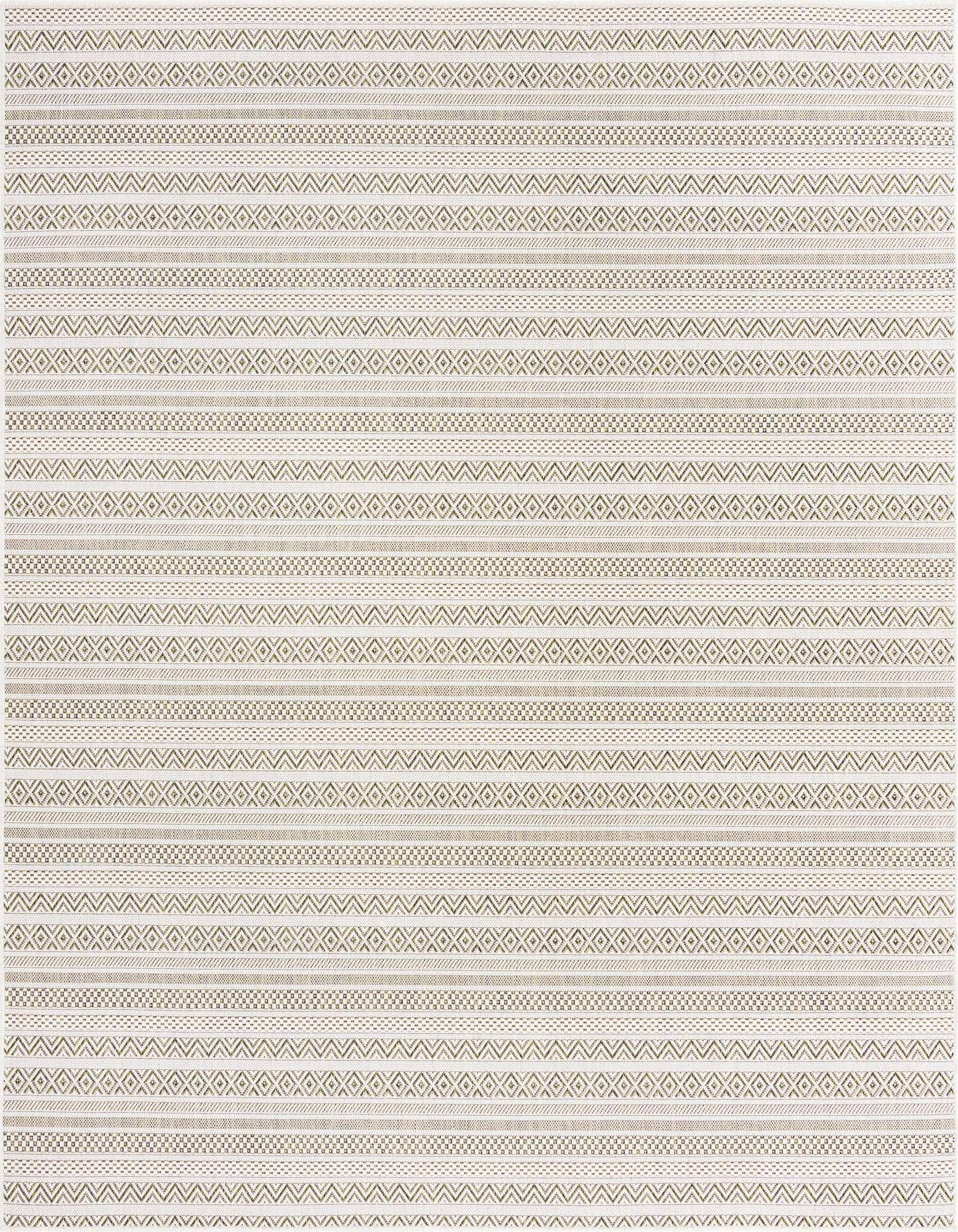 7' 10 x 7' 10 Easy-Clean Ribbon Indoor / Outdoor Square Rug