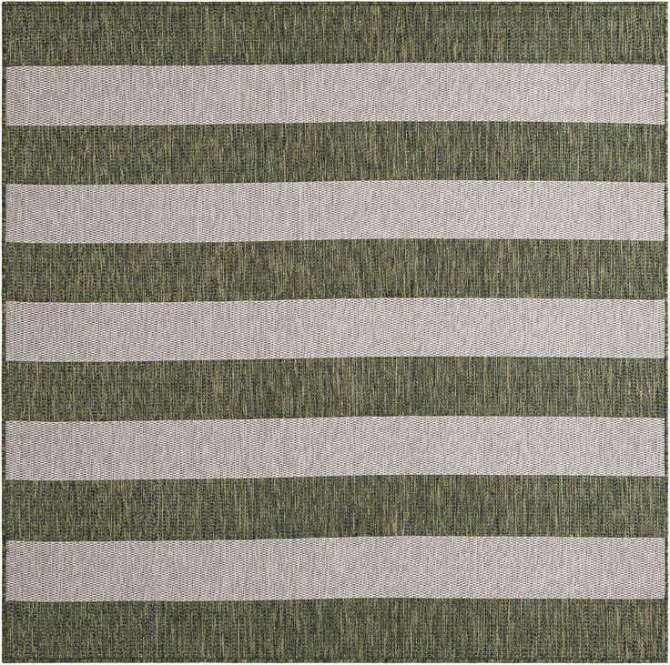 Detail image of 6' x 6' Easy-Clean Ribbon Indoor / Outdoor Square Rug