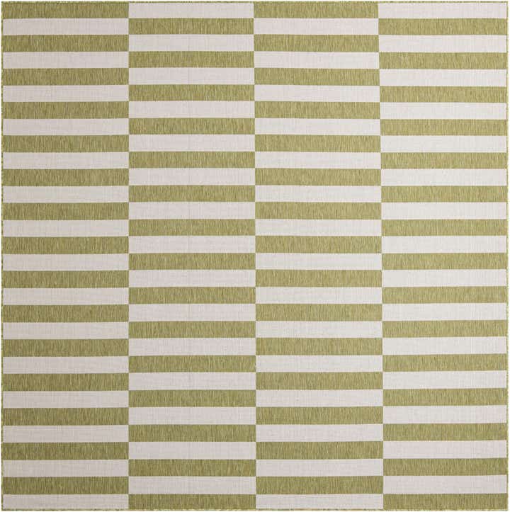 10' x 10' Easy-Clean Ribbon Indoor / Outdoor Square Rug