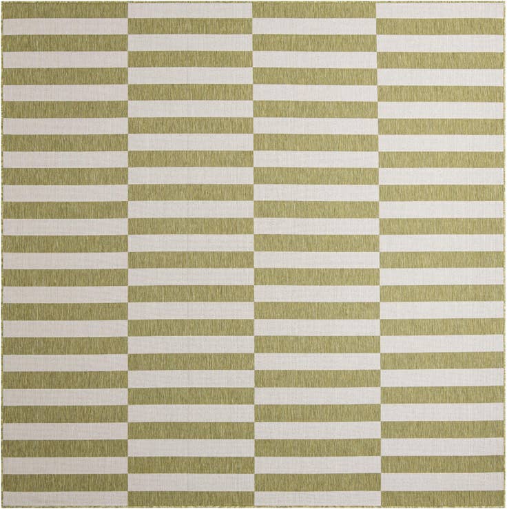 Detail image of 10' x 10' Easy-Clean Ribbon Indoor / Outdoor Square Rug