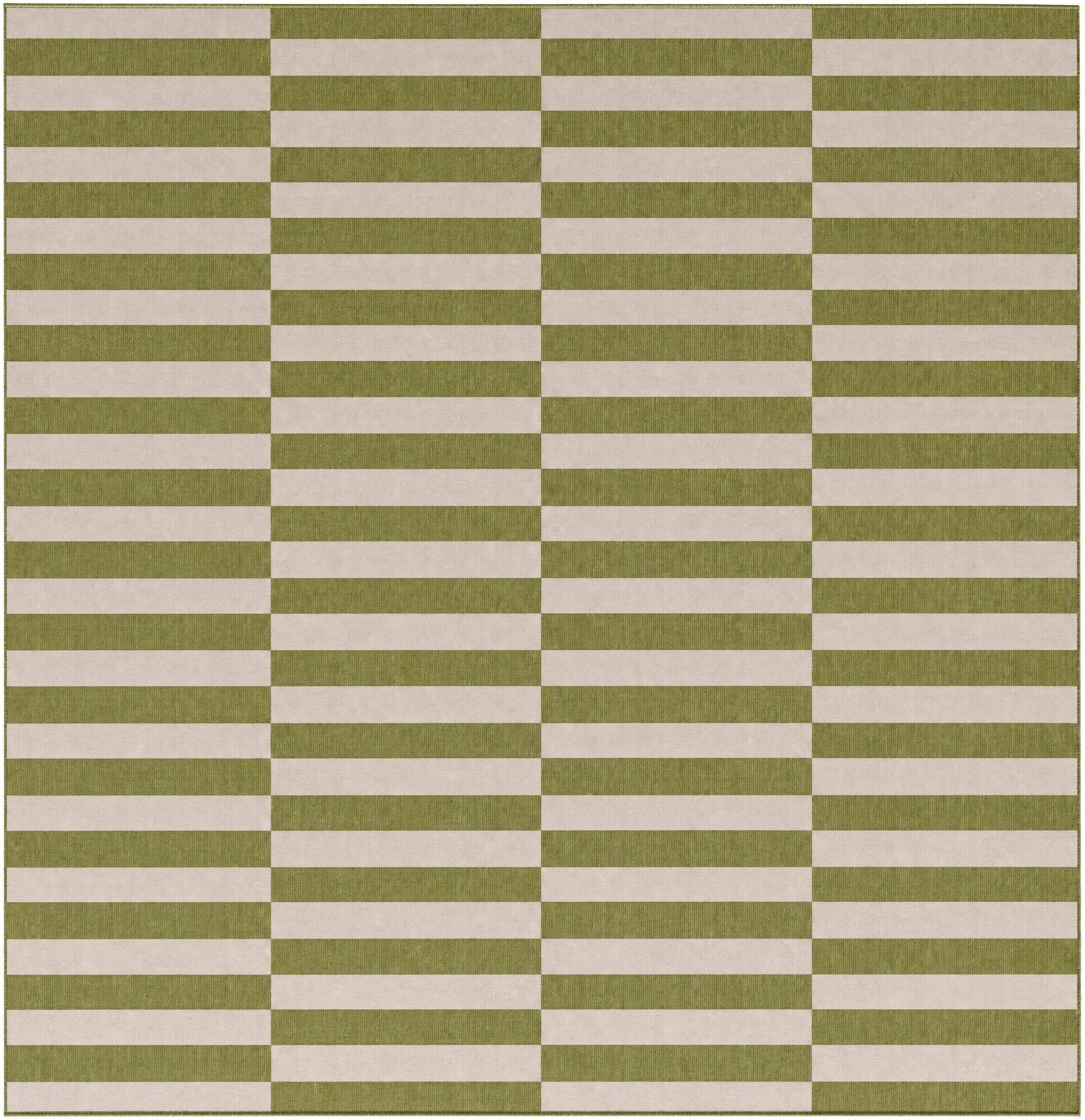 13' x 13' Easy-Clean Ribbon Indoor / Outdoor Square Rug